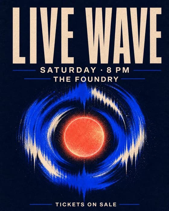 Live Wave electronic music teaser flyer example
